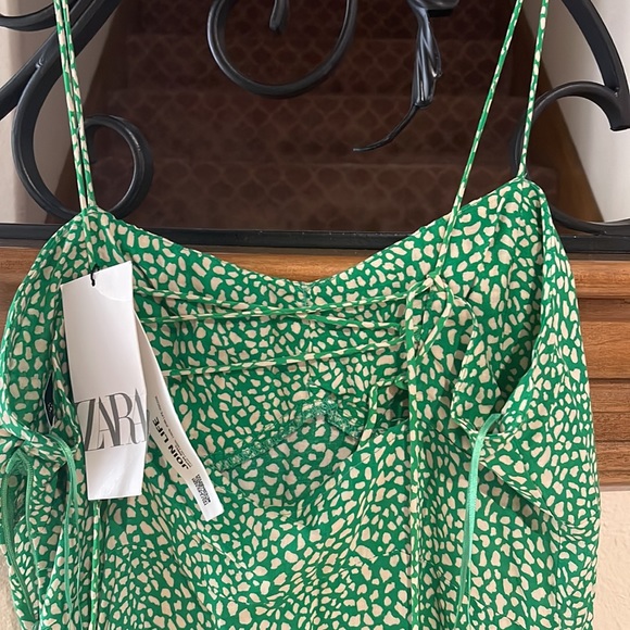 🤩SOLD 🤩NWT/ZARA MIDI Corset style print dress - Picture 8 of 12